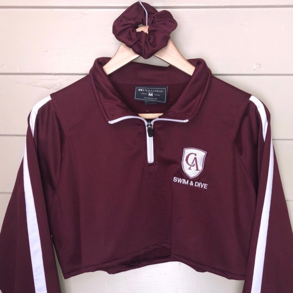 Crop Top Jacket w/ Matching Scrunchie